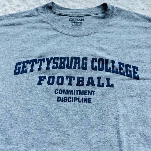 College Football Commitment Discipline Grey Bullets Tee Shirt Size Large - Picture 2 of 4